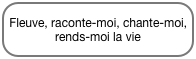 Fleuve, raconte-moi, chante-moi, rends-moi la vie